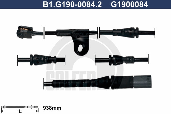CABLE SENSOR BALATA DELANTERA IZQUIERDA 938MM