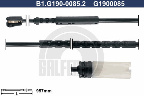 CABLE SENSOR BALATA TRASERA 957MM