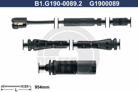 CABLE SENSOR BALATA DELANTERA IZQUIERDA 954MM