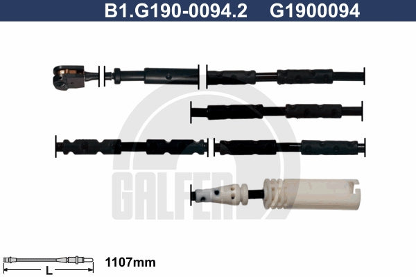 CABLE SENSOR BALATA TRASERA 1107MM