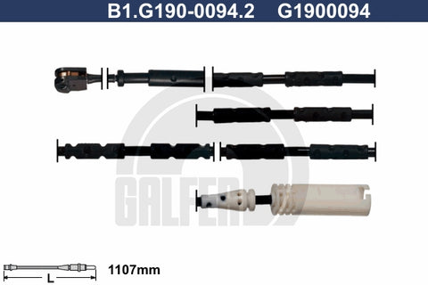 CABLE SENSOR BALATA TRASERA 1107MM