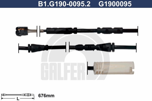 CABLE SENSOR BALATA DELANTERA 676MM