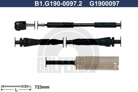 CABLE SENSOR BALATA DELANTERA 723MM