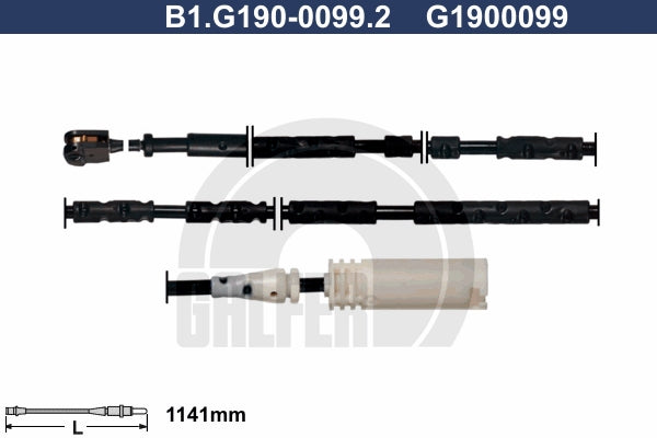 CABLE SENSOR BALATA TRASERA 1141MM