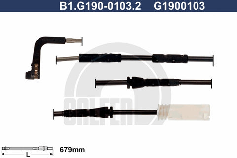 CABLE SENSOR BALATA DELANTERA 679MM