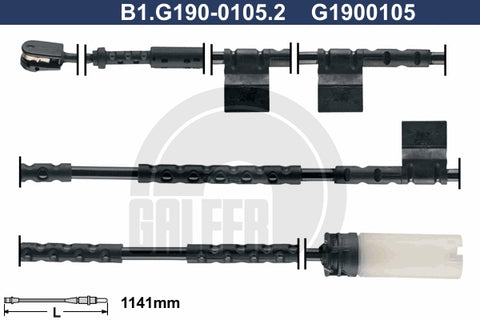 CABLE SENSOR BALATA TRASERA 1141MM