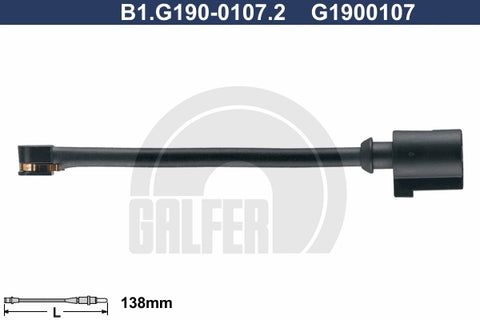CABLE SENSOR BALATA TRASERA 138MM