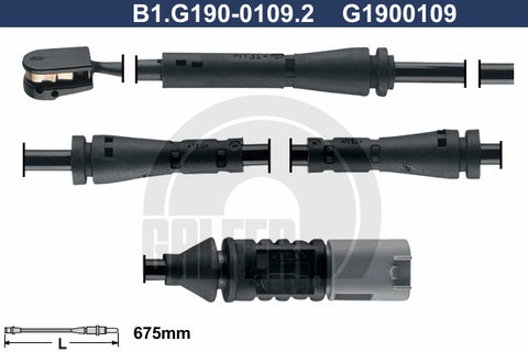 CABLE SENSOR BALATA DELANTERA 675MM