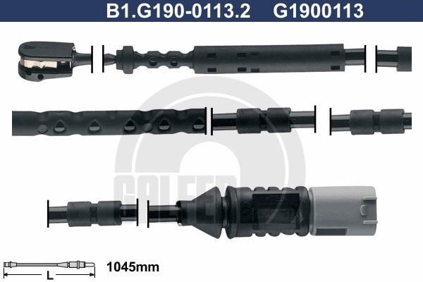 CABLE SENSOR BALATA TRASERA 1045MM