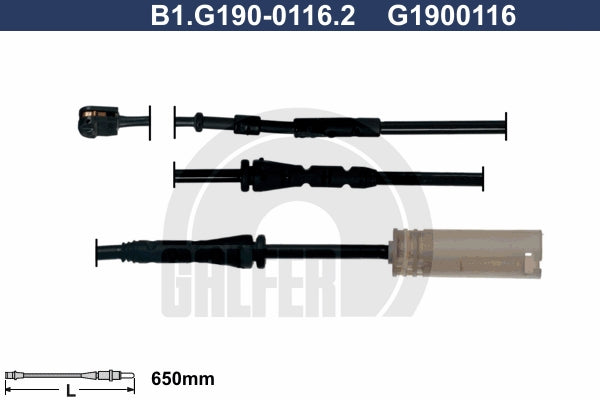 CABLE SENSOR BALATA DELANTERA 650MM