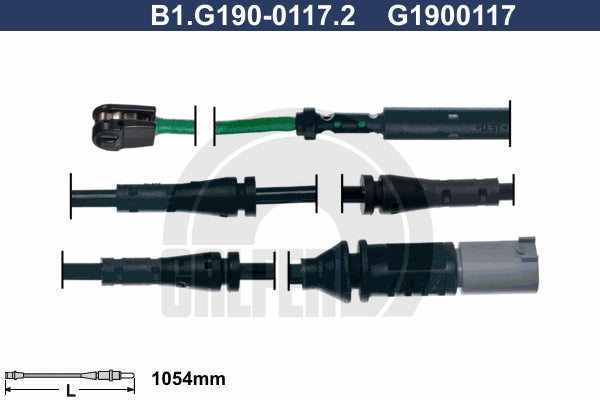 CABLE SENSOR BALATA TRASERA 1054MM