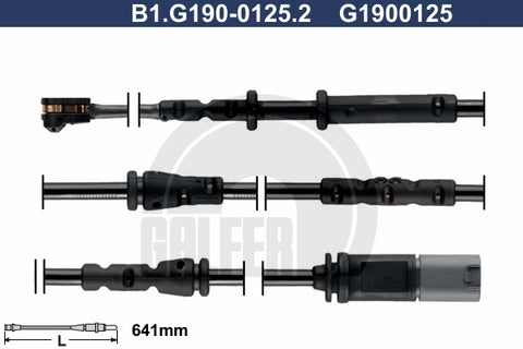 CABLE SENSOR BALATA TRASERA 641MM