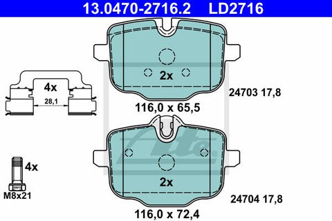 BALATAS TRASERAS CERAMICA 8669 D1469