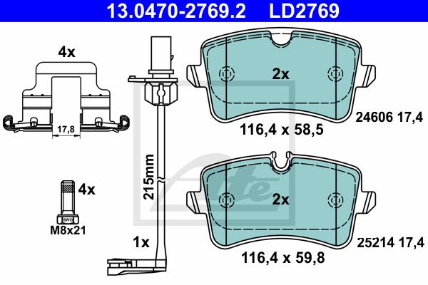 BALATAS TRASERAS CERAMICA 8785 D1547