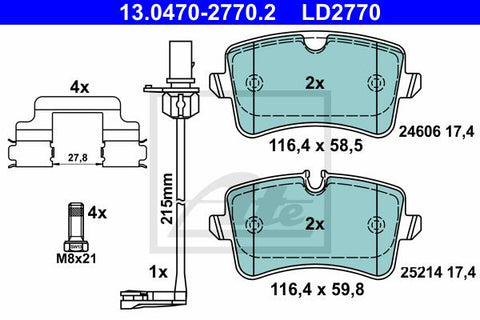 BALATAS TRASERAS CERAMICA 8785 D1547