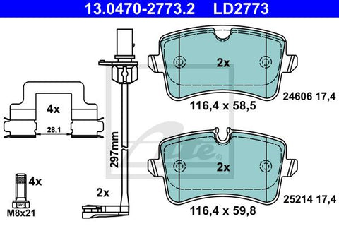 BALATAS TRASERAS CERAMICA 8755 D1547
