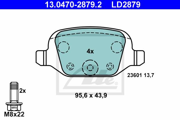 BALATAS TRASERAS CERAMICA 8742 D1617