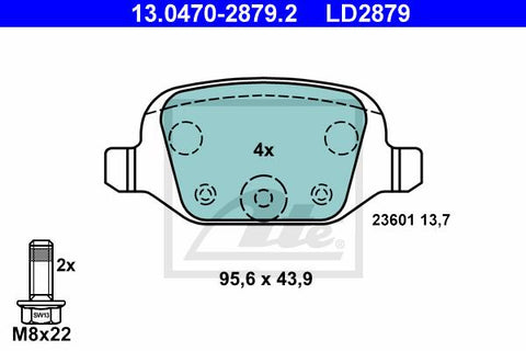 BALATAS TRASERAS CERAMICA 8742 D1617