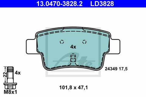 BALATAS TRASERAS CERAMICA 8746 D1537