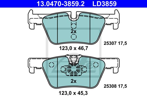 BALATAS TRASERAS CERAMICA 8826 D1613