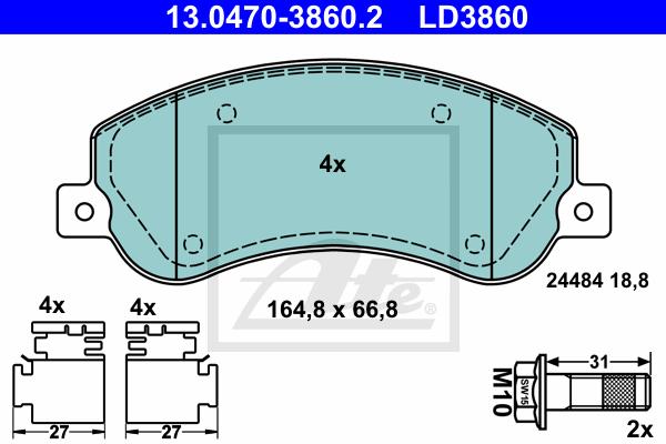 BALATAS DELANTERAS CERAMICA 8767 D1555