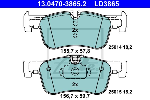 BALATAS DELANTERAS CERAMICA 9052 D1817