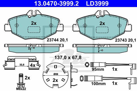 BALATAS DELANTERAS CERAMICA 7889 D987