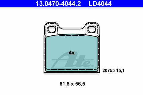 BALATAS TRASERAS CERAMICA 7736 D31