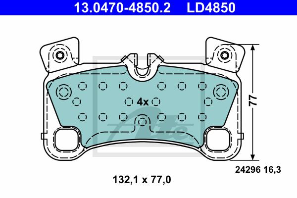 BALATAS TRASERAS CERAMICA 8460 D1350