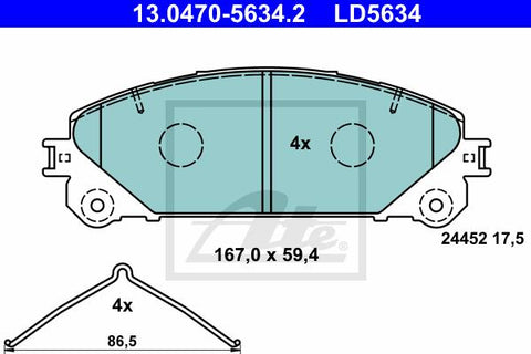 BALATAS DELANTERAS CERAMICA 8436 D1324