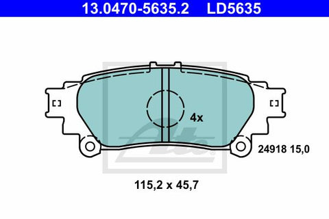 BALATAS TRASERAS CERAMICA 8500 D1391