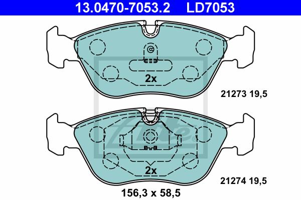 BALATAS DELANTERAS CERAMICA 7494 D618