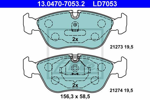 BALATAS DELANTERAS CERAMICA 7494 D618