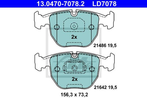 BALATAS DELANTERAS CERAMICA 7560 D681
