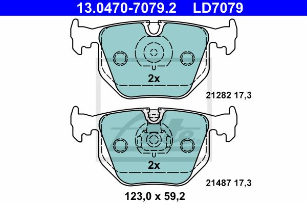 BALATAS TRASERAS CERAMICA 7427 D683