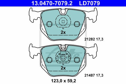 BALATAS TRASERAS CERAMICA 7427 D683