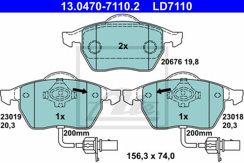 BALATAS DELANTERAS CERAMICA 7715 D840