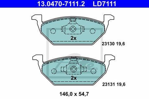 BALATAS DELANTERAS CERAMICA 7635 D768