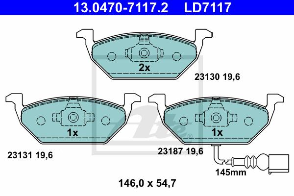 BALATAS DELANTERAS CERAMICA 7635 D768A