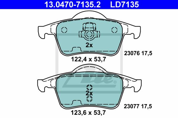 BALATAS TRASERAS CERAMICA 7665 D795