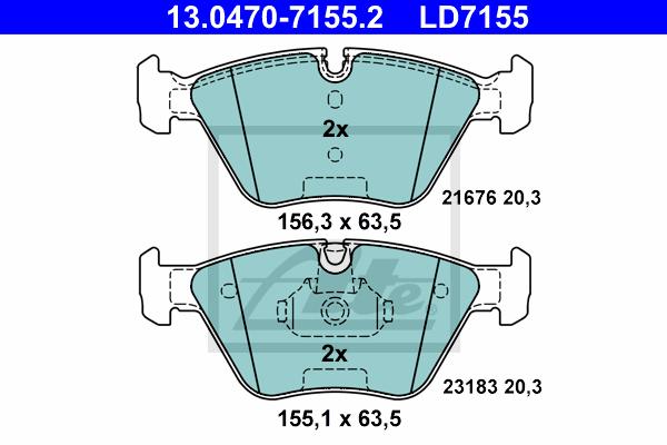BALATAS DELANTERAS CERAMICA 7592 D946