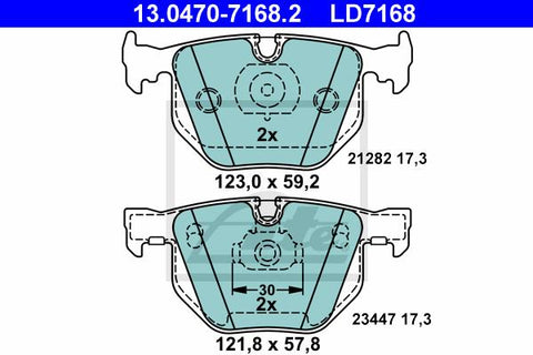 BALATAS TRASERAS CERAMICA 7427 D1042