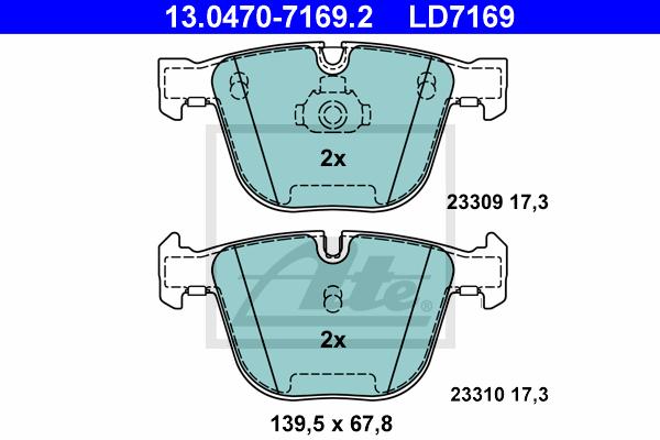 BALATAS TRASERAS CERAMICA 7820 D919
