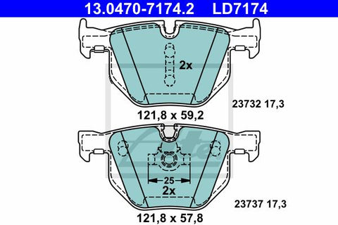 BALATAS TRASERAS CERAMICA 7427 D1042