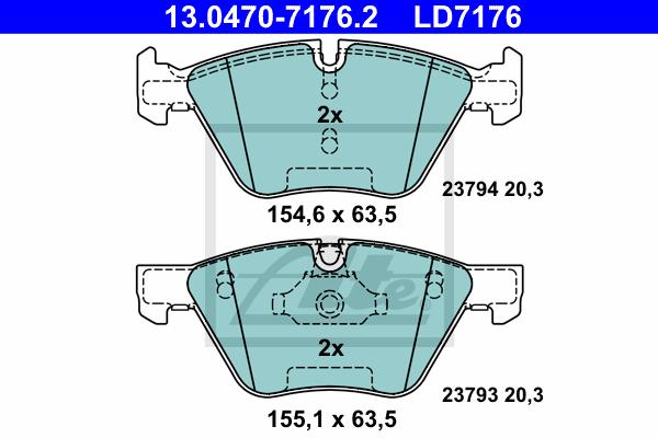 BALATAS DELANTERAS CERAMICA 7967 D1061