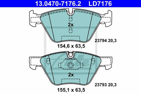 BALATAS DELANTERAS CERAMICA 7967 D1061