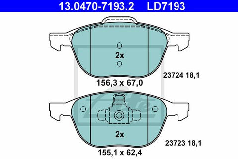 BALATAS DELANTERAS CERAMICA 7947 D1044
