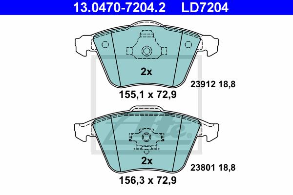 BALATAS DELANTERAS CERAMICA 8220 D915
