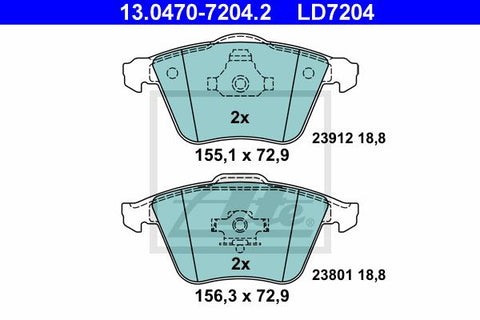 BALATAS DELANTERAS CERAMICA 8220 D915