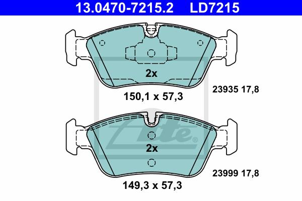 BALATAS DELANTERAS CERAMICA 8347 D1228